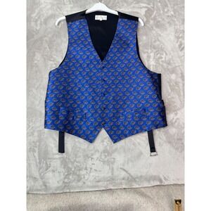 Varsity Vests Florida Gators Mens Large Blue 100% Silk Logo Tuxedo Vest NCAA